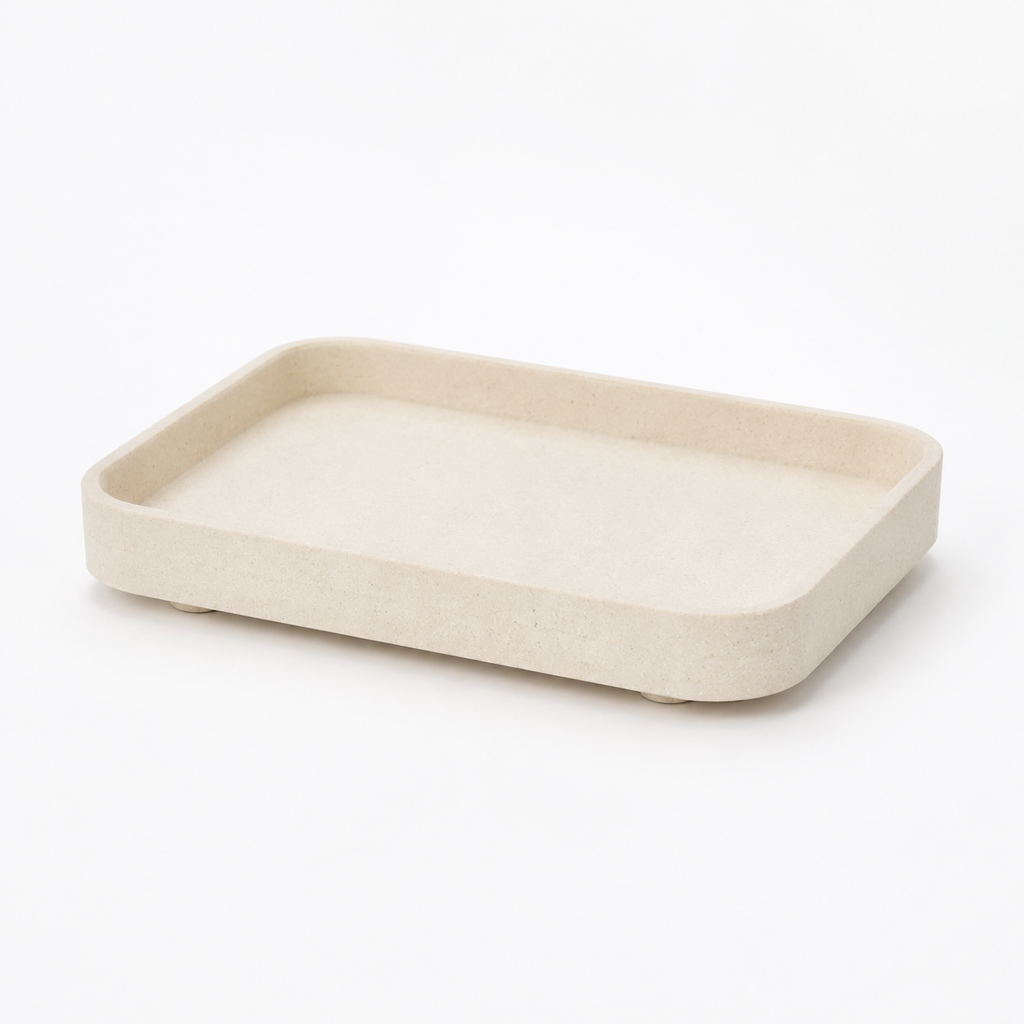 Mineral-Resin Bathroom Vanity Tray