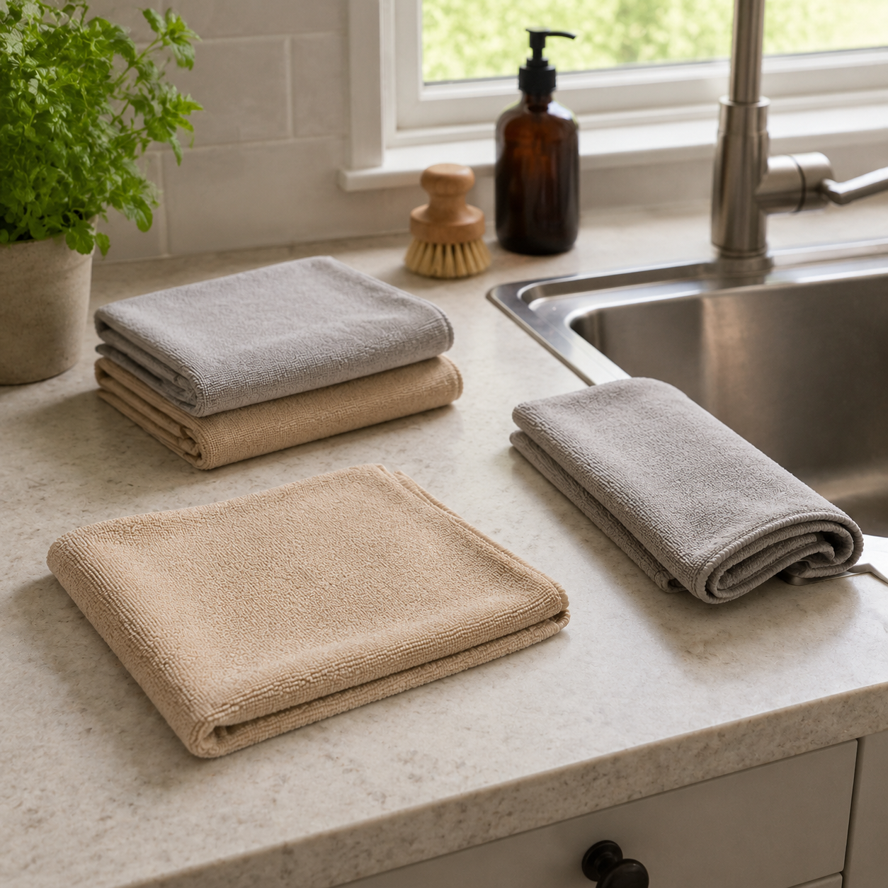 4-Pack Premium Microfiber Cleaning Cloths