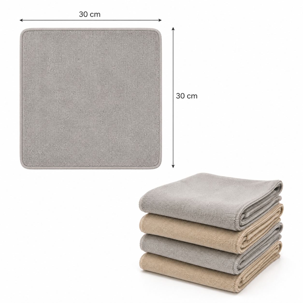 4-Pack Premium Microfiber Cleaning Cloths