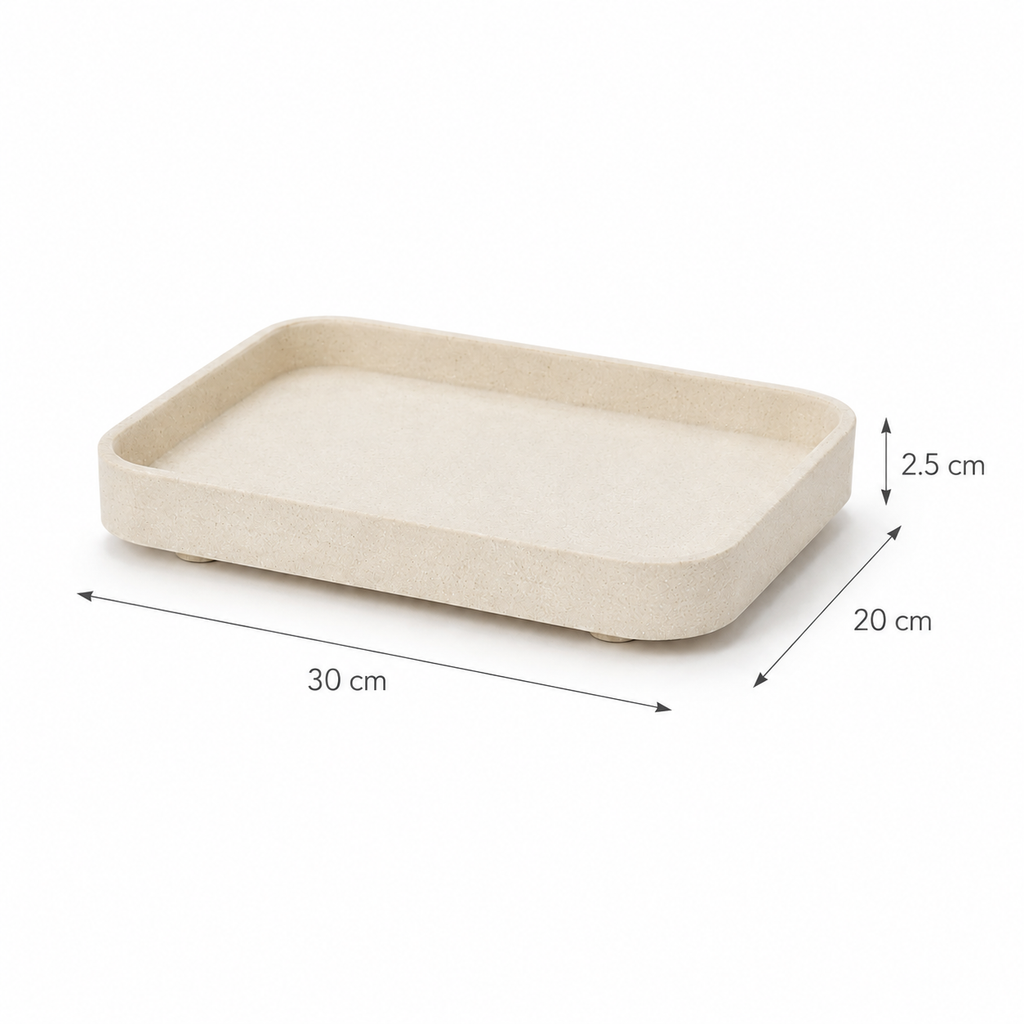 Mineral-Resin Bathroom Vanity Tray