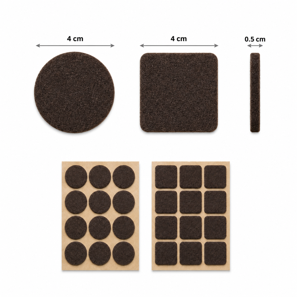 24-Pack Self-Adhesive Furniture Felt Pads