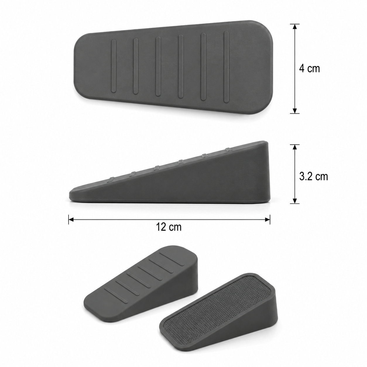 2-Pack Non-Slip Silicone Door Stops